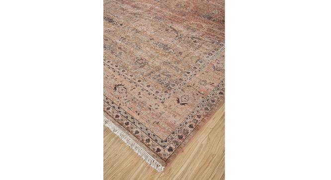 Classic Hand Knotted Distressed Someplace In Time Wool Sangria Area Rug carpet RUG1106678 (Copper, 9 x 12 feet Carpet Size) by Urban Ladder - Cross View Design 1 - 780907