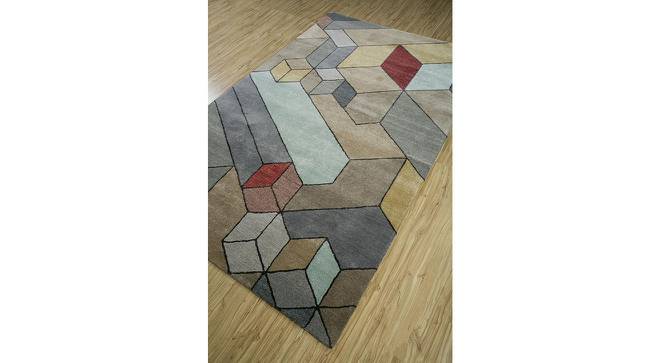 Modern Hand Tufted Abstract Caliedo Wool & Viscose Sea Mist Green Area Rug carpet RUG1137003 (Green, 5 x 7 Feet Carpet Size) by Urban Ladder - Cross View Design 1 - 781002
