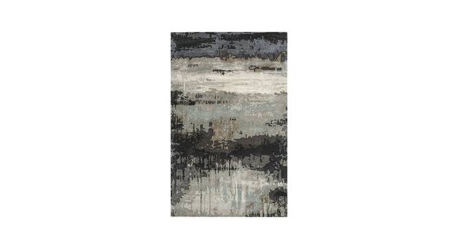 Modern Hand Tufted Abstract Genesis Wool & Viscose Charcoal Slate Area Rug carpet RUG1094350 (2 x 3 Feet Carpet Size, Charcoal Slate) by Urban Ladder - Front View Design 1 - 781179