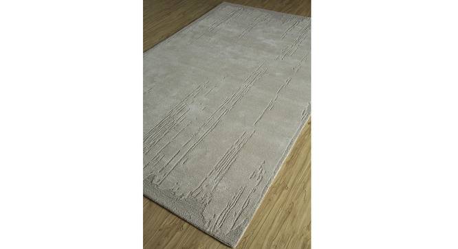 Modern Hand Tufted Solid Shudd Wool & Viscose White Area Rug carpet RUG1128775 (Grey, 8X10 Feet Carpet Size) by Urban Ladder - Cross View Design 1 - 781203