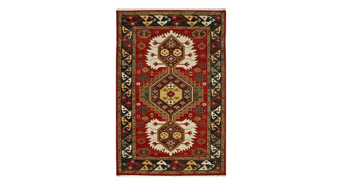 Classic Hand Knotted Kilim Village By Artemis Wool Velvet Red Area Rug carpet RUG1054938 (Velvet Red, 8X10 Feet Carpet Size) by Urban Ladder - Front View Design 1 - 781583