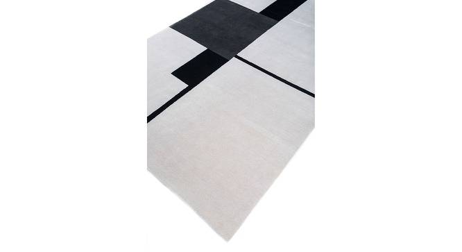 Modern Hand Knotted Geometric Sthir Wool White Area Rug carpet RUG1134559 (White, 8X10 Feet Carpet Size) by Urban Ladder - Cross View Design 1 - 781946