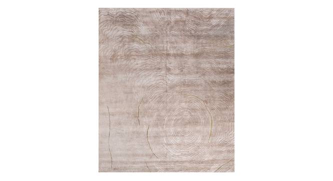 Modern Hand Knotted Abstract Aprezo Bamboo Silk & Zari Light Coffee Area Rug carpet RUG1136745 (2 x 3 Feet Carpet Size, Light Coffee) by Urban Ladder - Front View Design 1 - 782277