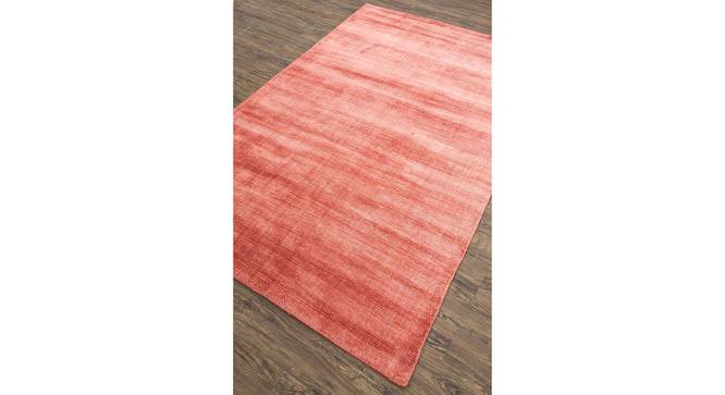 Solids Hand Woven Solids Basis Viscose Tea Rose Area Rug carpet RUG1072547 (5 x 8 Feet Carpet Size, Tea Rose) by Urban Ladder - Cross View Design 1 - 782349