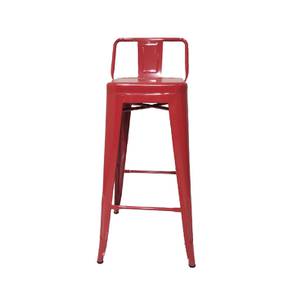Chairs For Cafe Design Benton Metal Bar Stool in Red Finish