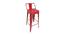 Benton Bar Chair for Home Bar Furniture Bar Stools Bar Chairs for Counter Powder Coated (Green) (Red Finish) by Urban Ladder - Front View Design 1 - 782923
