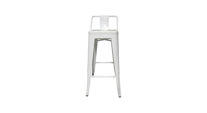 Benton Bar Chair for Home Bar Furniture Bar Stools Bar Chairs for Counter Powder Coated (Green) (White Finish) by Urban Ladder - Front View Design 1 - 782925