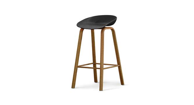 Turrent High Bar/Kitchen Bar Height Stools Chairs Red/Gold Metal Legs High Barstools (Black) (Black Finish) by Urban Ladder - Front View Design 1 - 782928