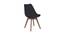 I Classic Zeta Iconic Chair (Set of 2) on White Colour (Black) by Urban Ladder - Front View Design 1 - 782933