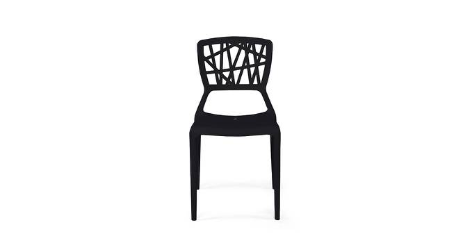 Plastic Cafeteria Chair (Black, Set of 2, Pre-assembled) (Black) by Urban Ladder - Design 1 Side View - 782943