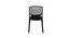 Ice Cafe Chair (Set of 2) in Yellow Colour (Black) by Urban Ladder - Design 1 Side View - 782945