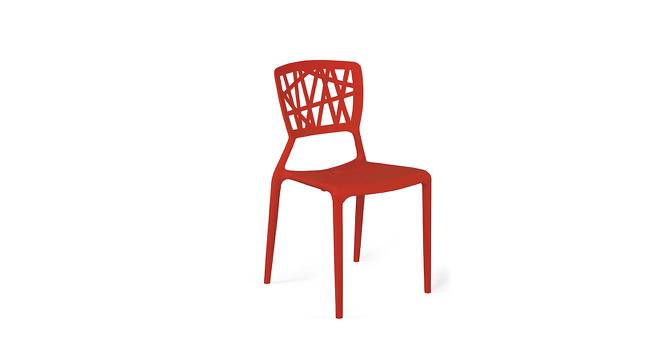 Ola Cafe Chair in White color (Orange) by Urban Ladder - Front View Design 1 - 783000