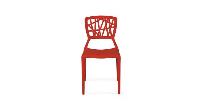 Ola Cafe Chair in White color (Orange) by Urban Ladder - Design 1 Side View - 783021