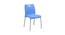 Cafeteria Plastic Cafe Chair (Set of 2) in White Colour (Blue) by Urban Ladder - Rear View Design 1 - 783066