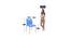 Cafeteria Plastic Cafe Chair (Set of 2) in White Colour (Blue) by Urban Ladder - Design 1 Dimension - 783075