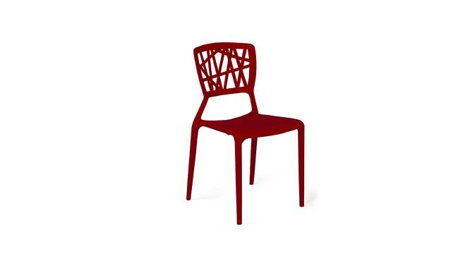 Ola Cafe Chair in White color (Red) by Urban Ladder - Front View Design 1 - 783093