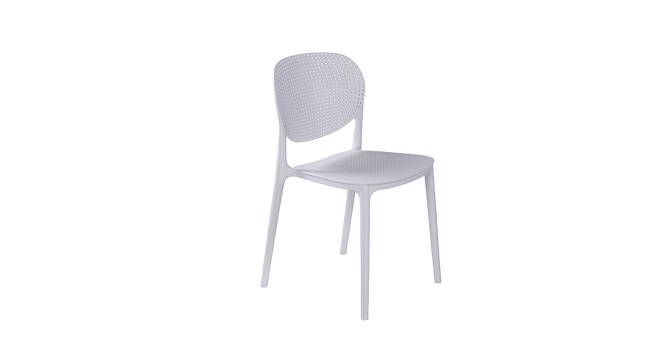 Globe Plastic Cafe Chair (Set of 2) in yellow Colour By Decorative (White) by Urban Ladder - Front View Design 1 - 783102
