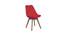I Classic Zeta Iconic Chair (Set of 2) on White Colour (Red) by Urban Ladder - Front View Design 1 - 783104