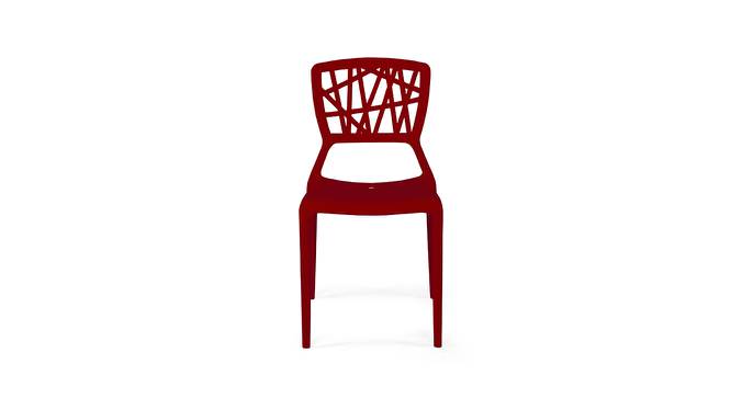 Ola Cafe Chair in White color (Red) by Urban Ladder - Design 1 Side View - 783112