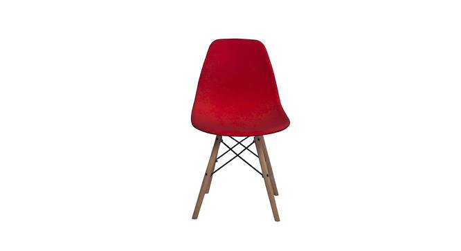 Moulded PP Dining Chair Wood Base Plastic Cafeteria Chair (Yellow) Solid Wood Cafeteria Chair (Black, DIY(Do-It-Yourself)) (Red) by Urban Ladder - Design 1 Side View - 783115