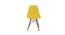 Moulded PP Dining Chair Wood Base Plastic Cafeteria Chair (Yellow) Solid Wood Cafeteria Chair (Black, DIY(Do-It-Yourself)) (Yellow) by Urban Ladder - Design 1 Side View - 783117