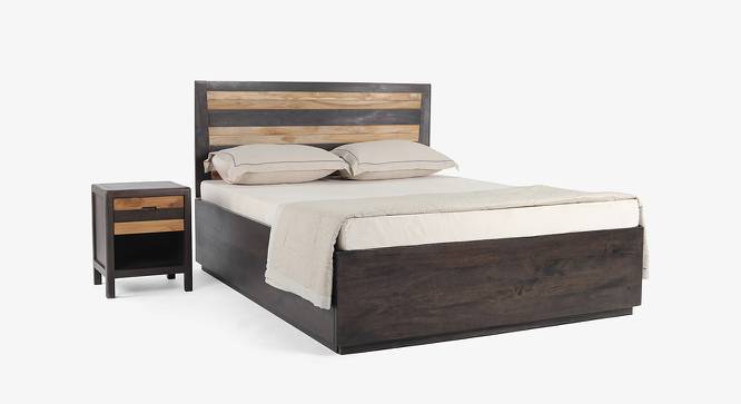 Raas King Hydraulic Bed (Queen Bed Size, Natural Finish) by Urban Ladder - Front View Design 1 - 783251