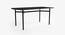 Ipiano Dining Table 6 Seater (Black Powder Finish) by Urban Ladder - Front View Design 1 - 783254