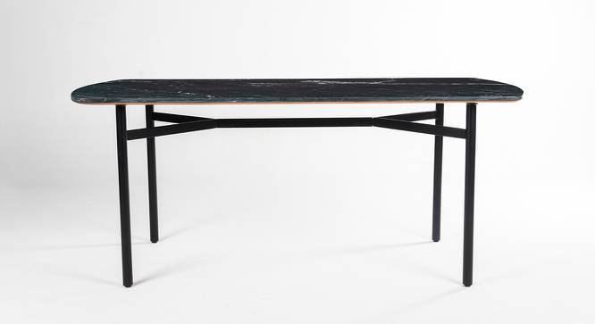 Ipiano Dining Table 6 Seater (Black Powder Finish) by Urban Ladder - Design 1 Side View - 783274