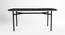 Ipiano Dining Table 6 Seater (Black Powder Finish) by Urban Ladder - Design 1 Side View - 783274