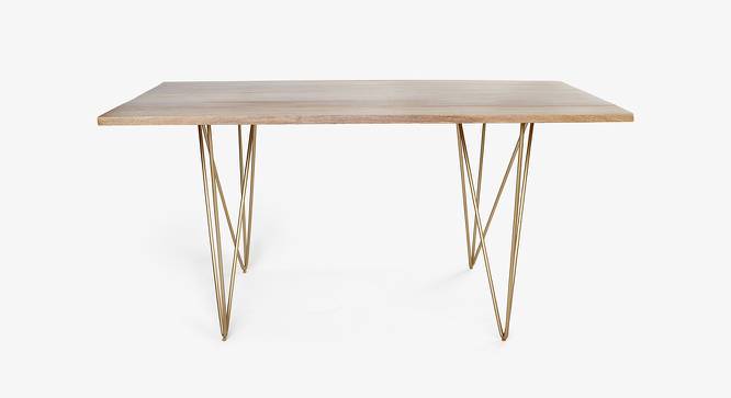 Art Deco Dining Table (Natural & Brass Finish) by Urban Ladder - Design 1 Side View - 783275