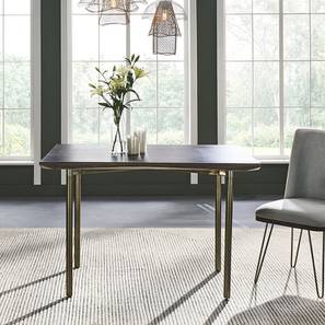 Dining Set In Chennai Design Barcelona Solid Wood 4 Seater Dining Table in American Walnut Finish
