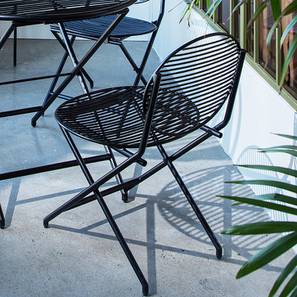 Yes Balcony Chairs Design Patio Metal Outdoor Chair in Black Colour - Set of 1