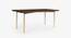 Barcelona Dining Table 6 Seater (American Walnut Finish) by Urban Ladder - Front View Design 1 - 783355