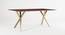 Mazi Dining Table 6 Seater (Autumn Brown Finish) by Urban Ladder - Front View Design 1 - 783359