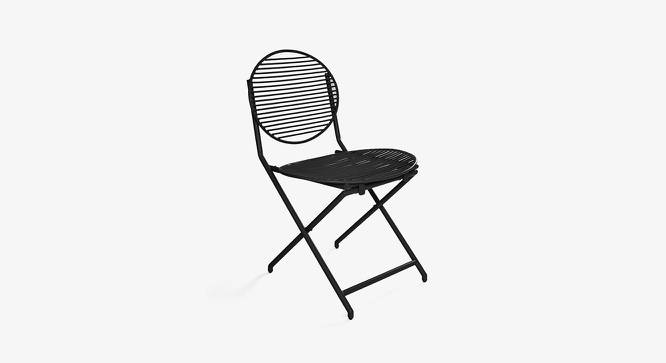 Patio Off White Folding Chair (Black) by Urban Ladder - Front View Design 1 - 783393