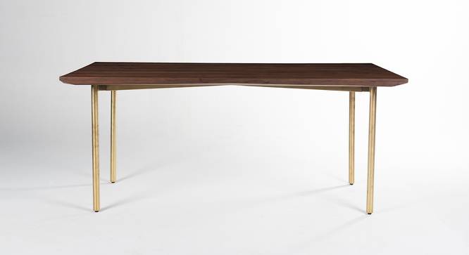 Barcelona Dining Table 6 Seater (American Walnut Finish) by Urban Ladder - Design 1 Side View - 783402