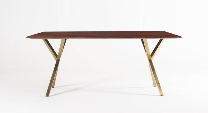 Mazi Dining Table 6 Seater (Autumn Brown Finish) by Urban Ladder - Design 1 Side View - 783407