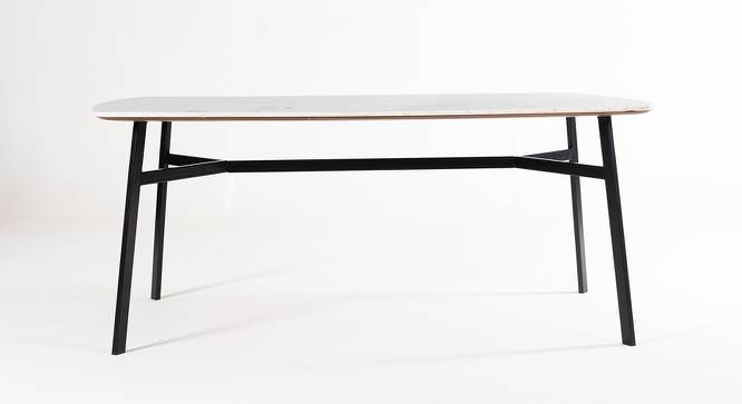 Acme Dining Table 6 Seater (Black Powder Finish) by Urban Ladder - Design 1 Side View - 783408