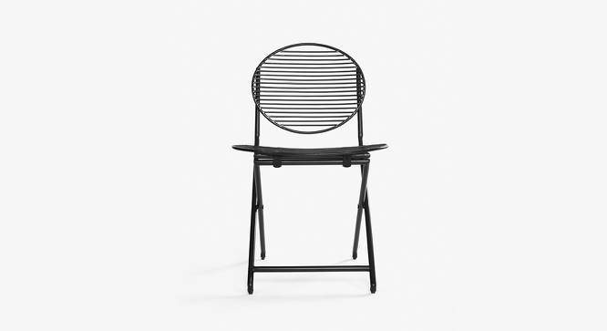 Patio Off White Folding Chair (Black) by Urban Ladder - Design 1 Side View - 783438