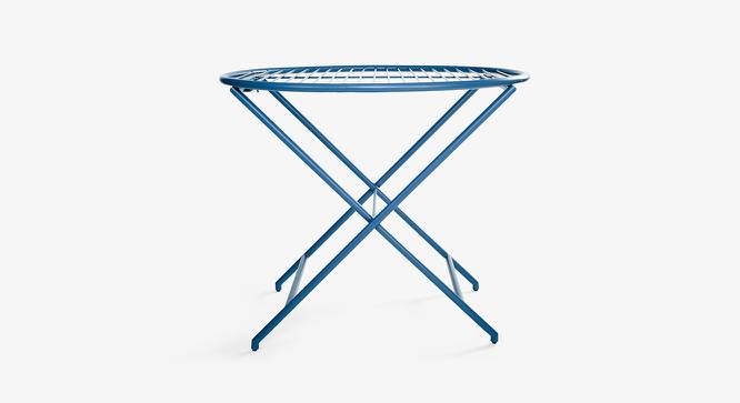 Patio Off White Folding Table (Blue) by Urban Ladder - Design 1 Side View - 783467