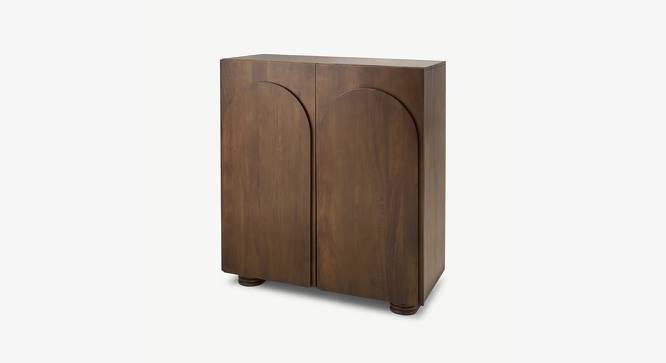 Ribbed Highboard (Brown Walnut Finish) by Urban Ladder - Front View Design 1 - 783533