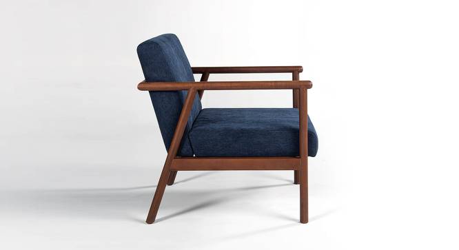 Lounge Chair in Blue Fabric - Urban Ladder