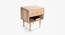 Art Deco Bedside Table (Natural & Brass Finish) by Urban Ladder - Front View Design 1 - 783780