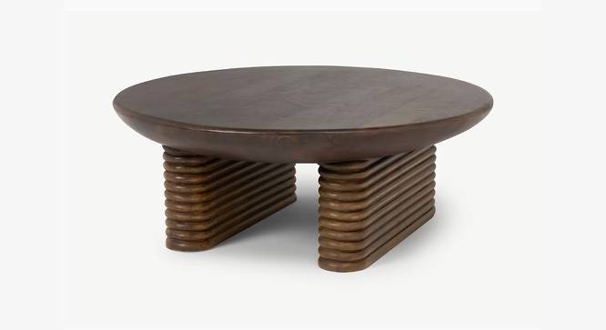 Ribbed Coffee Table Brown (American Walnut Finish) by Urban Ladder - Front View Design 1 - 783795