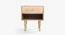 Art Deco Bedside Table (Natural & Brass Finish) by Urban Ladder - Design 1 Side View - 783807