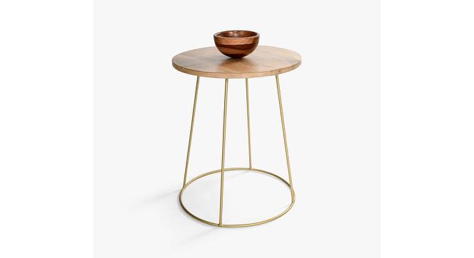 Art Deco Side Table (Natural Finish) by Urban Ladder - Front View Design 1 - 783924