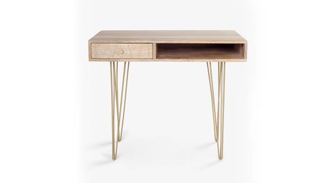 Art Deco Study Table (Natural Finish) by Urban Ladder - Design 1 Side View - 783945