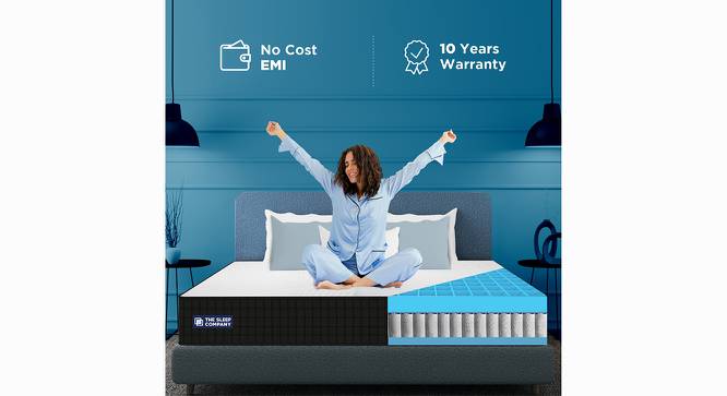 SmartGRID Luxe Hybrid Pocketed Spring Queen Size Mattress (Queen Mattress Type, 72 x 60 in Mattress Size, 10 in Mattress Thickness (in Inches)) by Urban Ladder - Front View Design 1 - 784042