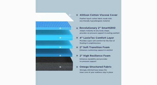 Smart Grid Luxe Single Size Mattress (Single, 78 x 36 in (Standard) Mattress Size, 6 in Mattress Thickness (in Inches)) by Urban Ladder - Ground View Design 1 - 784241