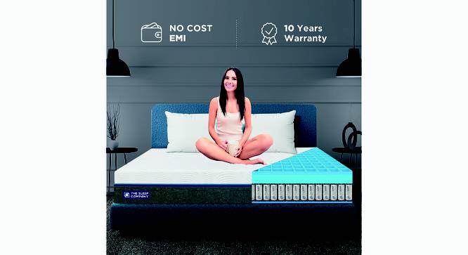 SmartGRID Ortho Hybrid Pocket Spring King Size Mattress (King Mattress Type, 10 in Mattress Thickness (in Inches), 84 x 72 in Mattress Size) by Urban Ladder - Front View Design 1 - 784878